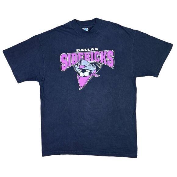 Vintage Hanes Dallas Sidekicks Soccer Crew Neck Tee - Size Large - Picture 1 of 6